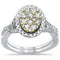 1.03ct Oval Diamond 14k Two Tone Gold Bridal Set - 01MG41